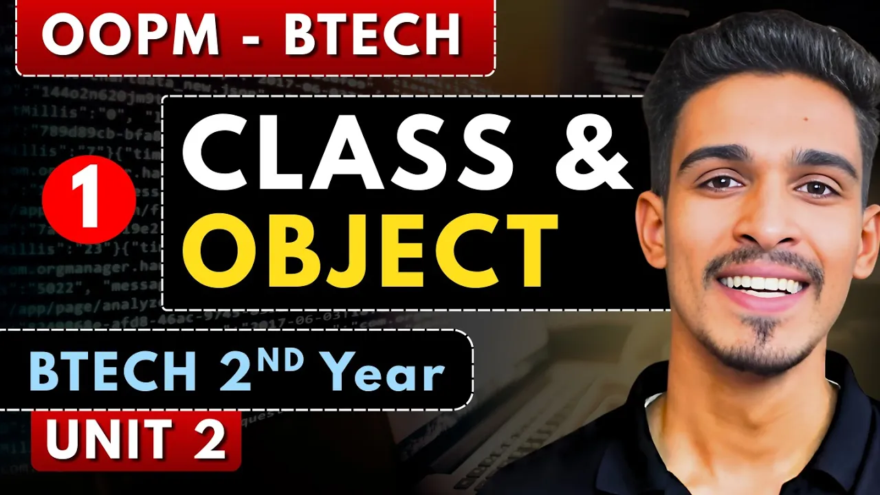 Lec 1 | Class & Object ( with code ) | OOPM | BTech 2nd Year
