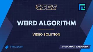 Weird Algorithm Solution CSES Problemset Introductory Problems