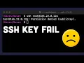 Fix for SSH Permission Denied Public Key