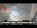 How To Cover Popcorn Ceiling Without Removing Using 24 x24 Ceiling using Decorative Ceiling Tiles