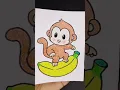 Cute monkey drawing by trick