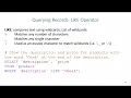 SQL DQL Querying Records BETWEEN and LIKE Operators