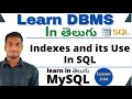 Indexes In Sql in Telugu DBMS Tutorial MySQL