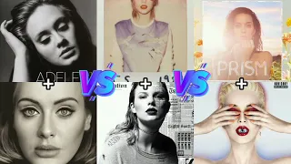 Download 21 + 25 (Adele) vs 1989 + Reputation (Taylor Swift) vs Prism + Witness (Katy Perry) - Album Battle MP3