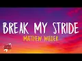 Download Lagu Matthew Wilder - Break My Stride (Lyrics)