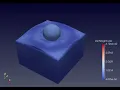 DualSPHysics Sphere floating 100k particles Visualization by paraview