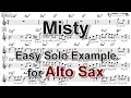 Download Lagu Misty - Easy Solo Example for Alto Sax