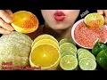 Download Lagu ASMR Mouth watering with Green lemon, Sour Orange, Graper Fruit Vs Hot Salt (Jeruk Lemon Bali)  #P2
