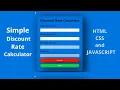 Project 2 Discount rate Calculator using JavaScript html css