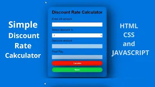 Project 2 Discount rate Calculator using JavaScript html css