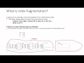 Index fragmentation in SQL Server external and internal fragmentation