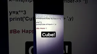 Cube of Any Number Using Python