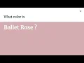 Ballet Rose color hex color - Red color