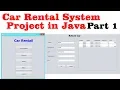 Car Rental Management system project in Java with Source code java swing projects Part 1
