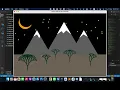 Starry Night On The Mountain Using Python Turtle