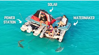 Camping On a 10ft Dinghy w/ My Family! 24hr Catch Cook Camp