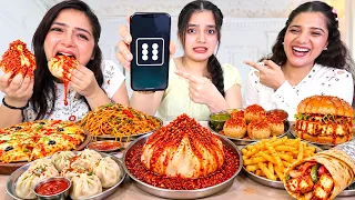 DICE 🎲 will Decide Our Spiciest Bite🥵🔥Food Challenge | Golgappa, Momos, Pizza, Burger, Chowmein,Roll