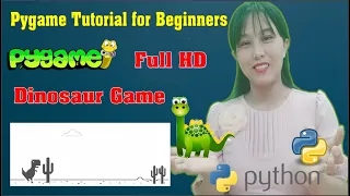 Dinosaur Game with Python - Pygame tutorial for beginners