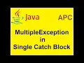 MultipleException in Single Catch Block in HINDI