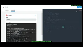 JavaScript soloLearn Words project or Words Challenge