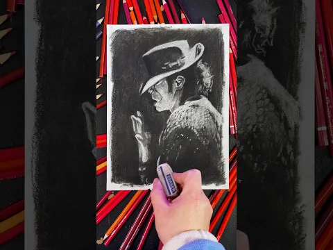 I Draw Michael Jackson but with ERASERS only! 🫪🎨