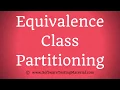Equivalence Partitioning In Software Testing - Test Design Technique