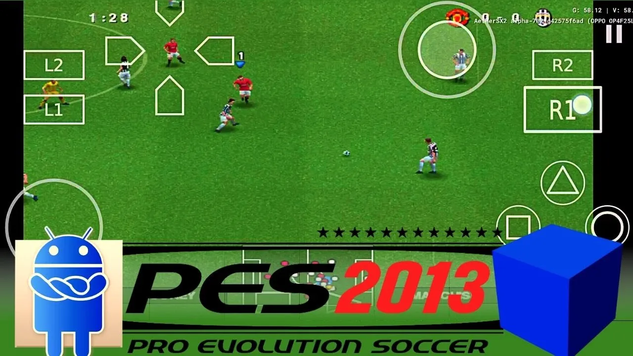 Pro Evolution Soccer 2013 - PS2 Emulator Android Gameplay - Aether SX2 APK - PES 2013 Mobile - 2022