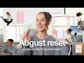 AUGUST RESET NEW goals budget breakdown monthly faves