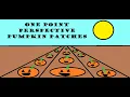 Draw a one point perspective pumpkin patch