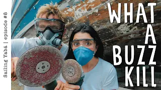 Sanding our hull to reveal BAD news & a BIG repair — Sailing Yabá #8