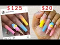 I Recreated 125 Nails for CHEAP Nail Salon vs Home