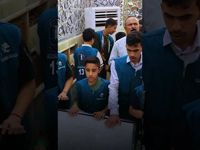 ⁣قسم العلاقات العامة ينظم زيارة لمرقد الإمام علي(ع) ويعرف طلبة المخيم بتاريخ مراجع الدين العظام
