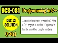 P5 - Operator Overloading C program to overload operator to find sum of two complex numbers