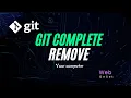 How to Completely Remove Git from Your Computer Username and Email WebOnSet