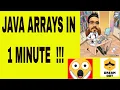 Learn Java Arrays in 1 minute Java tutorial for beginners