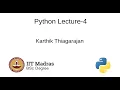 Python Lecture-4