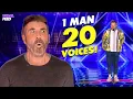 1 Man Sings in 20 DIFFERENT Voices on BGT James Blunt David Bowie Elton John MORE