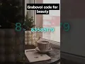 Grabovoi code for beauty