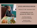 Lagu Celebration of the Life of  Joyce Ann Boucheron, February 27, 1955 - November 8, 2025
