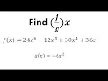Dividing Polynomials in Function Notation