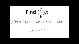 Dividing Polynomials in Function Notation