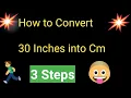 30 Inches to Cm How to Convert 30 Inches into Cm