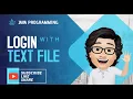 JAVA LOGIN WITH TEXT FILE