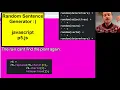 Random Sentence Generator in Javascript tutorial