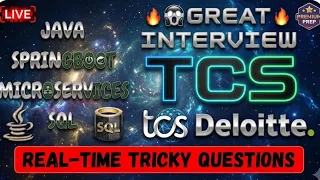 TCS Java Developer Interview 3-7 Years Experience Spring Boot Microservices SQL Oracle