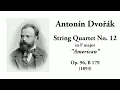 Dvořák: String Quartet No. 12 in F major, Op. 96, B 179 "American" (with Score)