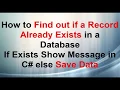 Checking for existing record before Inserting in C