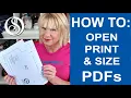 Printing PDF s and how to size and resize