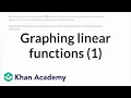 Graphing linear functions example 1 Algebra I Khan Academy