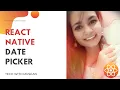 React Native Date Picker Pick Date Time Date Time Picker